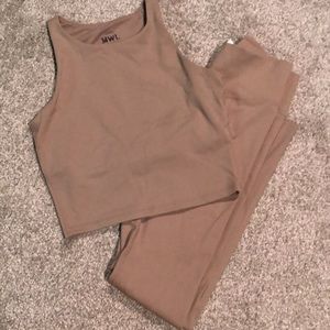 Madewell Lounge/Workout Set (Bone) XS